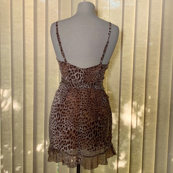 Velvet leopard mini dress. - Picture 3 of 6